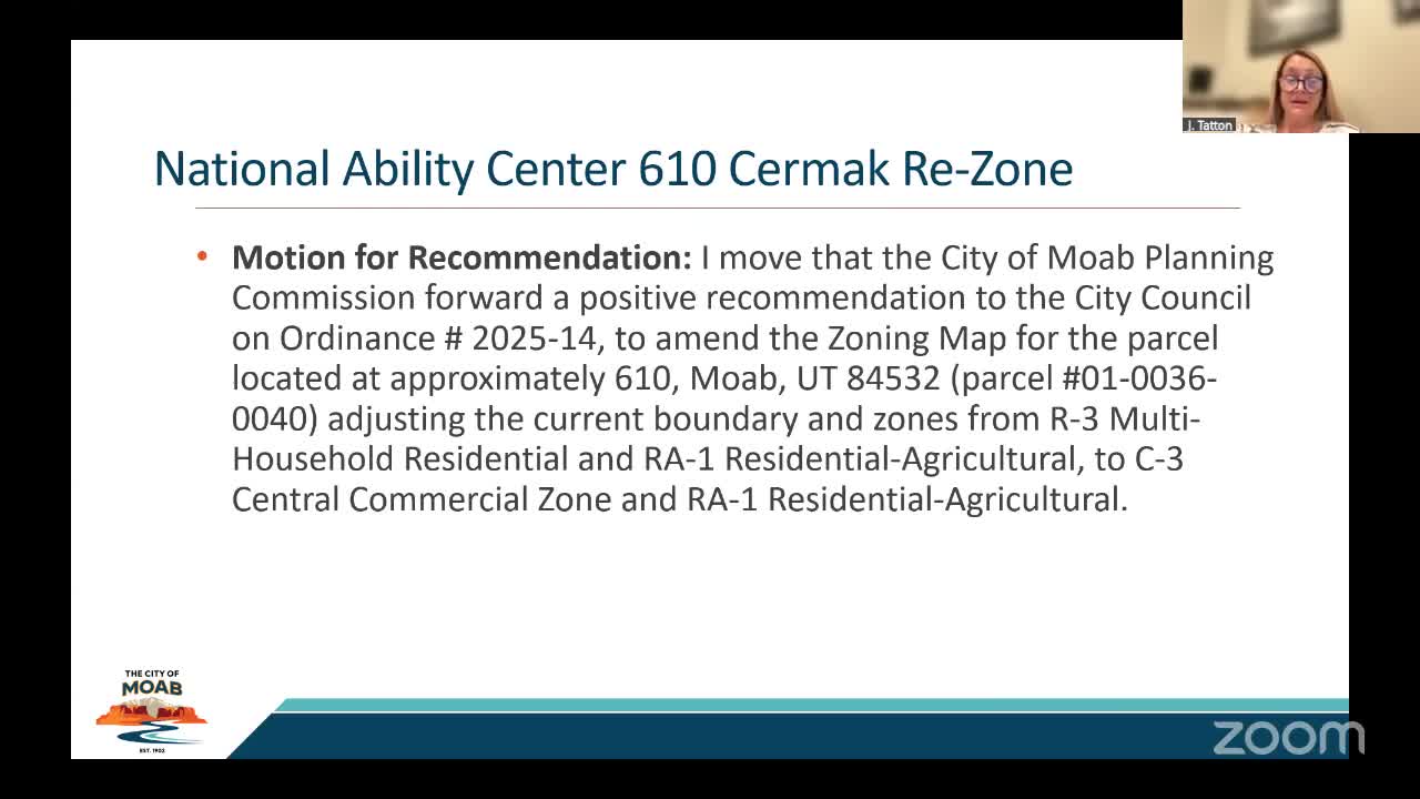 Moab Planning Commission recommends rezoning for 610 Moab parcel to Central Commercial