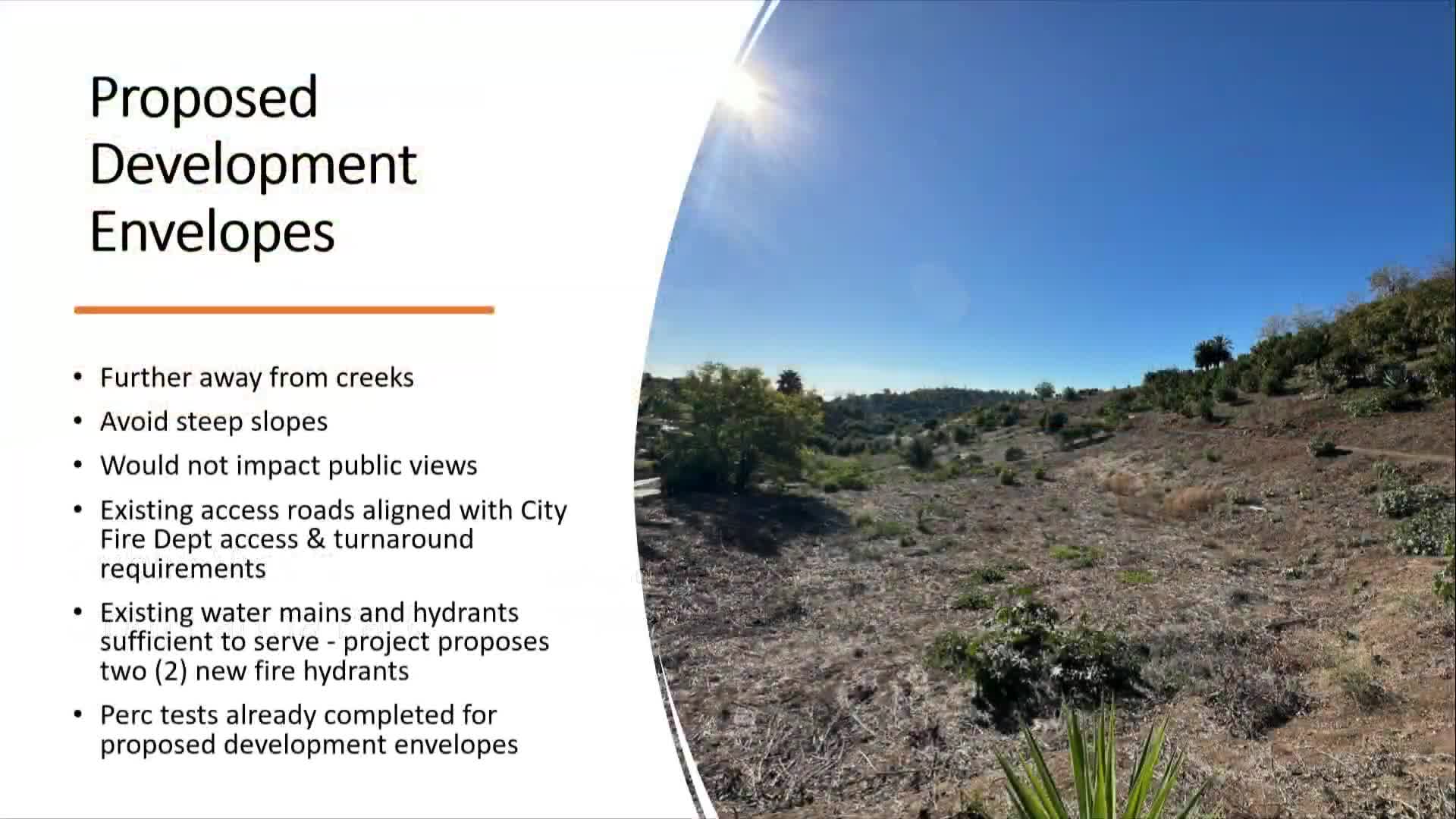 Planning Commission Reviews Development Proposal Near Hillside Fire Hazard Area