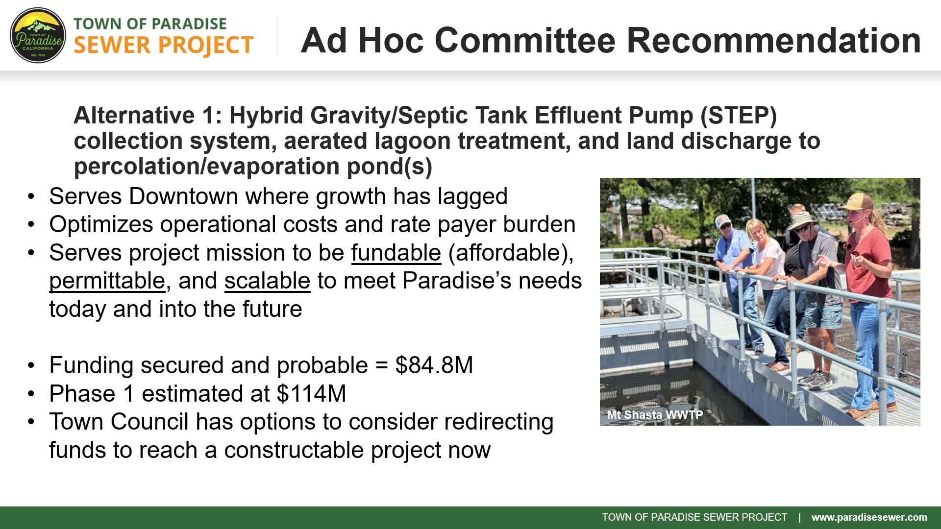 Paradise Council Approves Hybrid Sewer System With 84M Funding Secured