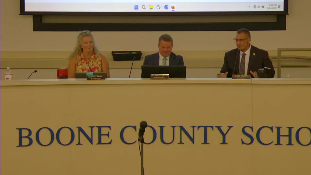 Boone County Board Emphasizes Community Support and School Year Preparations