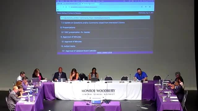 Monroe Woodbury Board Celebrates Lori Hawk's Retirement and Welcomes New Staff