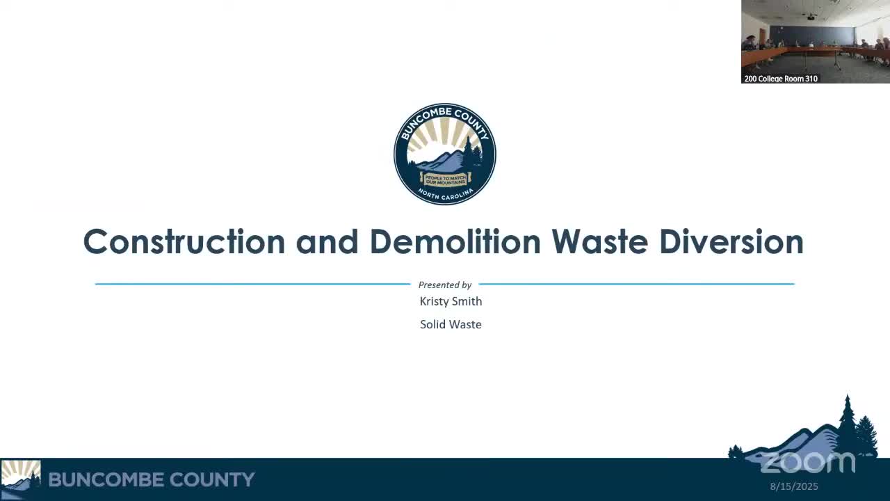 Solid waste staff outline C&D diversion, compost pilot and mixed‑load enforcement; bear‑resistant carts tabled for further discussion