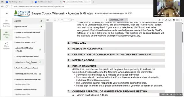 County clerk reports records digitization and push to increase WisVote training for town clerks