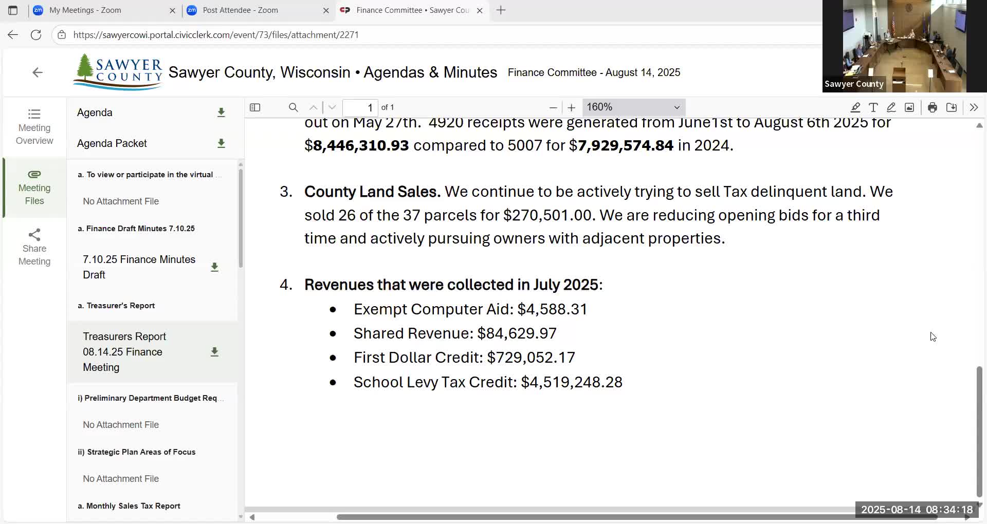 Treasurer's Budget for 2026 Reflects Reduction Due to Health Insurance Changes