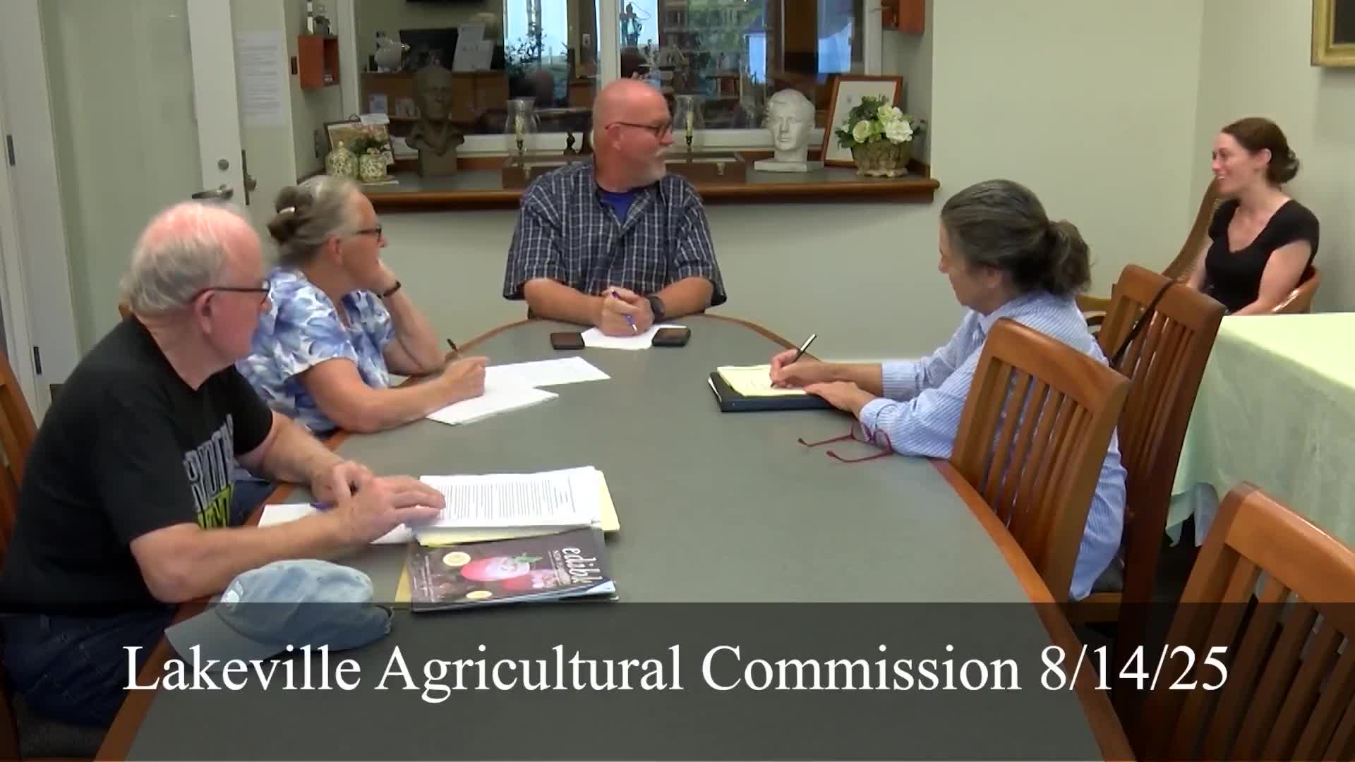 Prospective member Megan Young meets with Lakeville Agricultural Commission; instructed to apply to Select Board