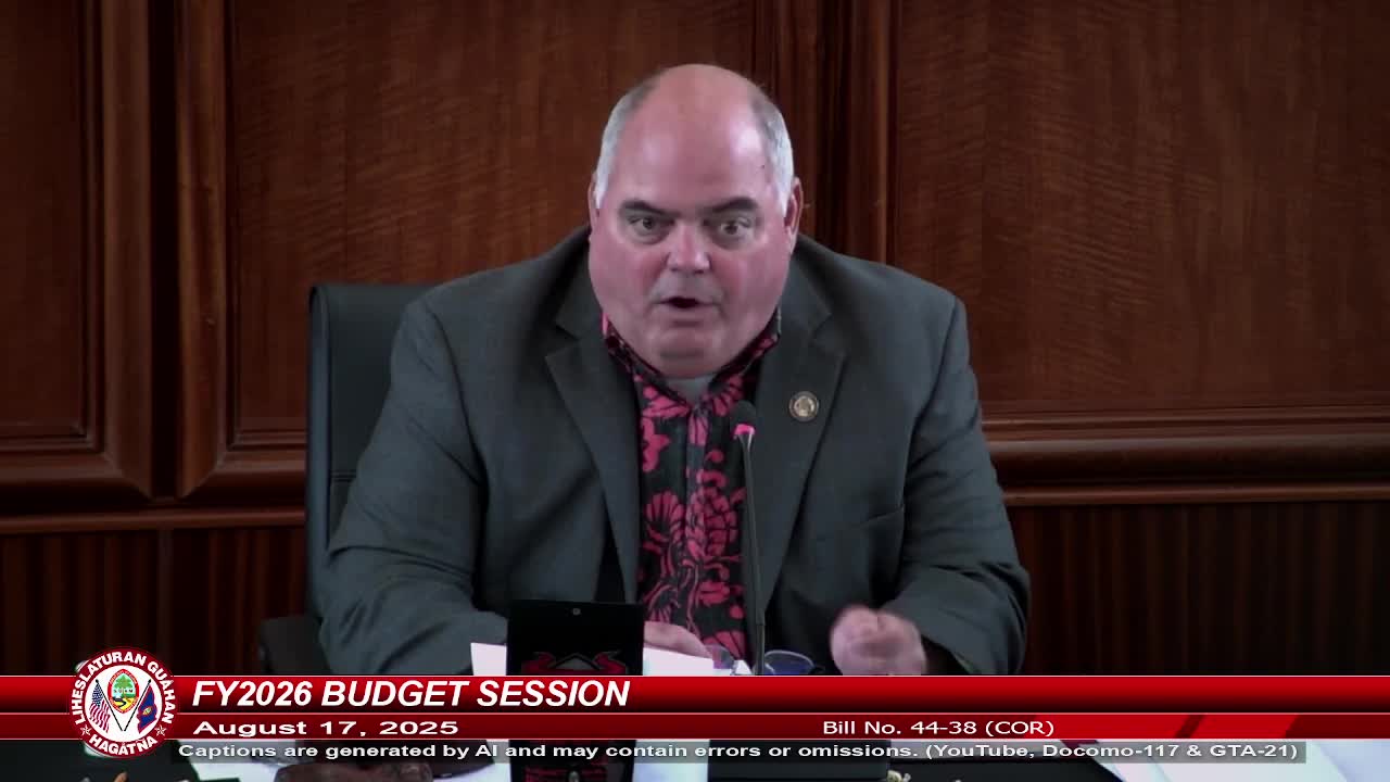 Senator Perez questions University of Guam budget during appropriation discussion