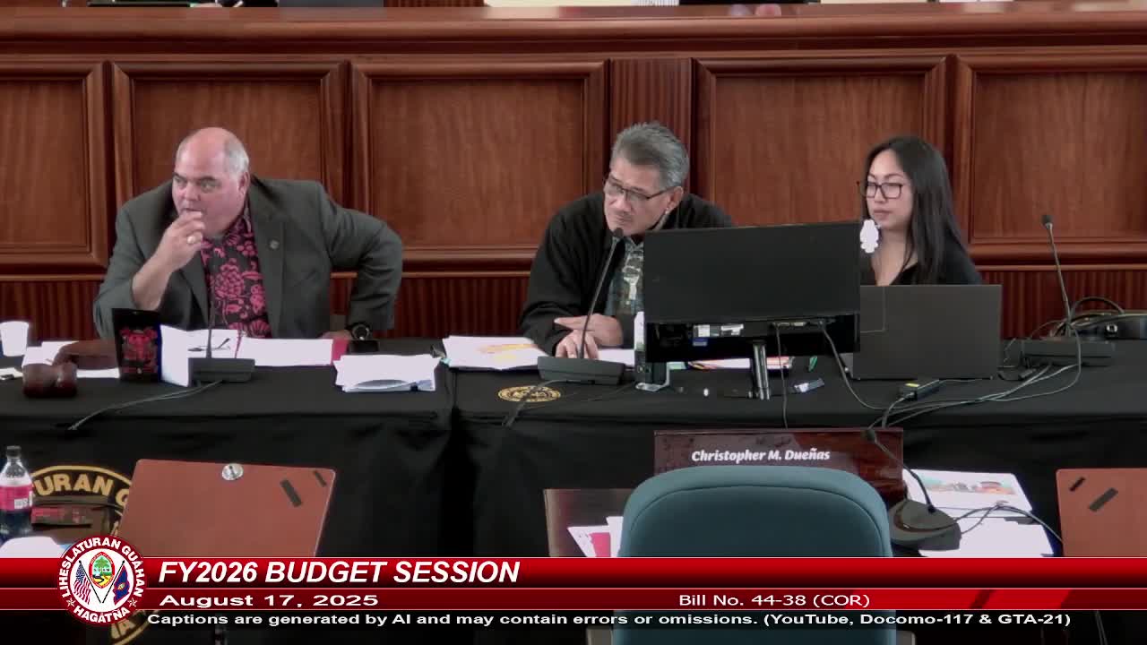 Senator Tidegwe Withdraws $250K Guam Green Growth Amendment During Legislative Session