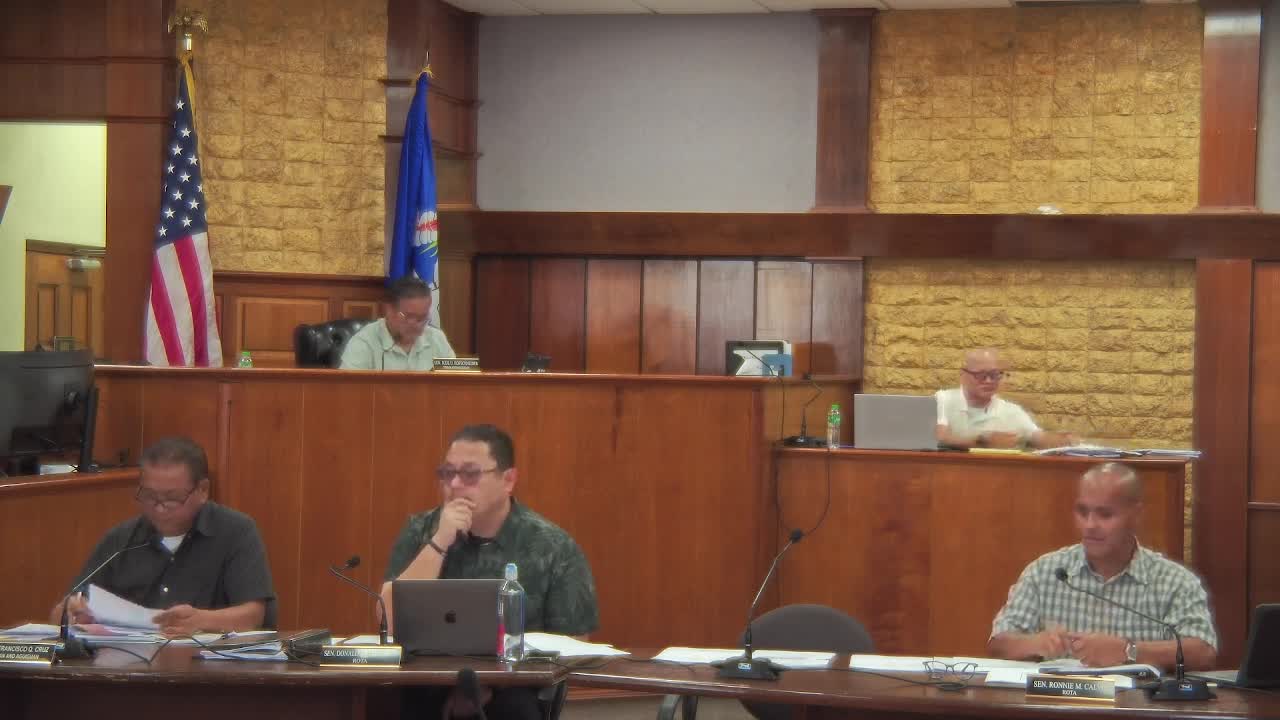 Tinian Mayor's Office Highlights Budget Needs to Senate Fiscal Affairs Committee