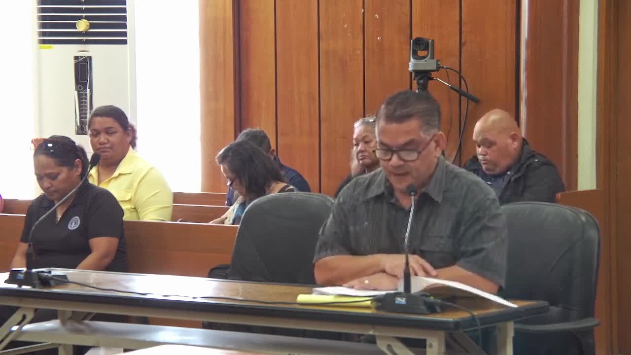 Tinian Mayor's Office requests operational funding to sustain essential public services