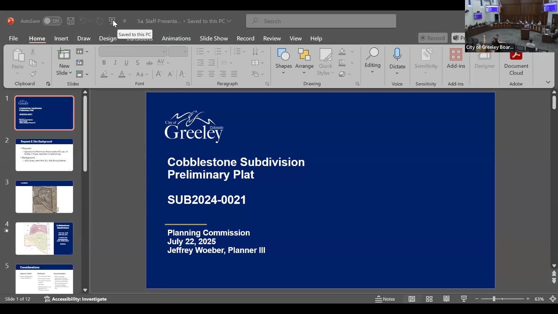 Planning commission approves Cobblestone preliminary plat for 472 lots with CDOT access condition