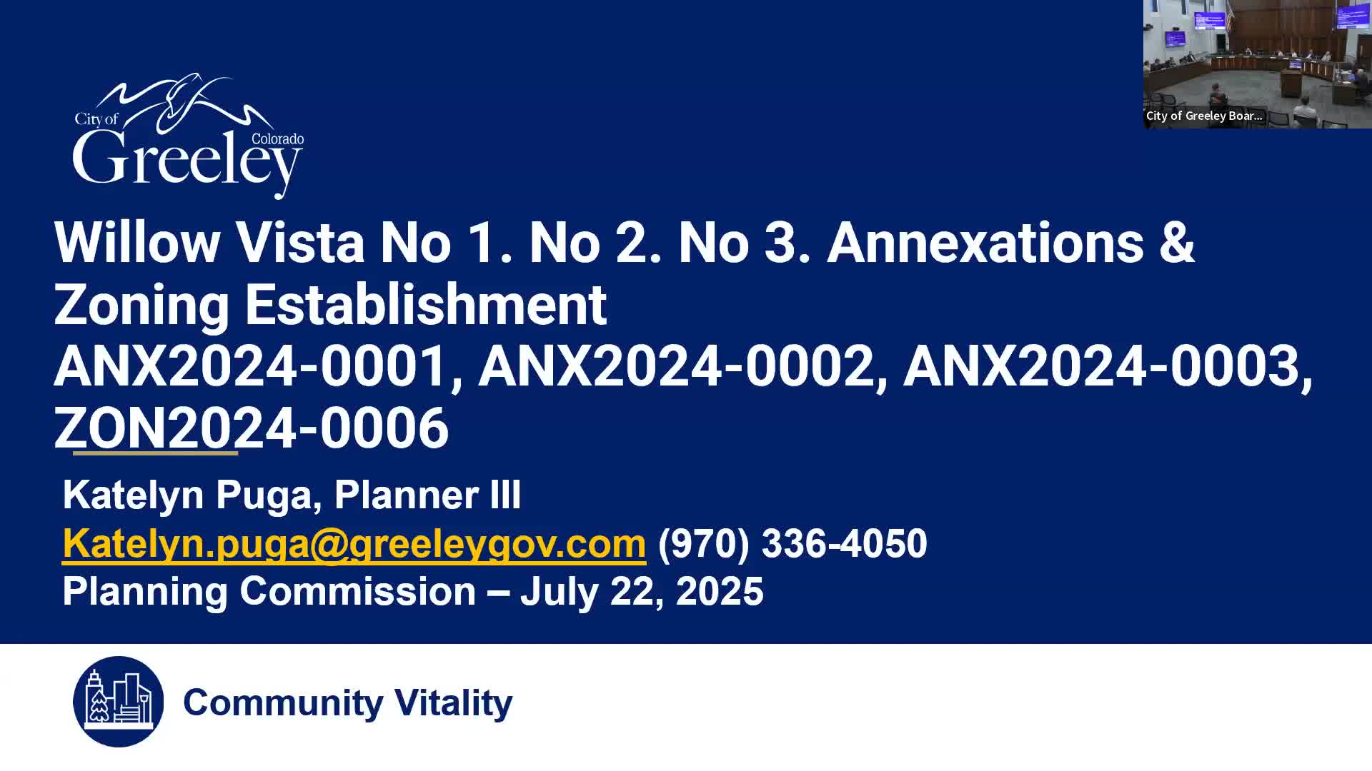 Planning commission recommends approval of Willow Vista annexations and holding-agriculture zoning amid resident opposition