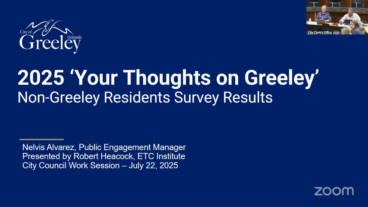 Nonresident survey: 89% of respondents have visited Greeley; image and marketing seen as priority