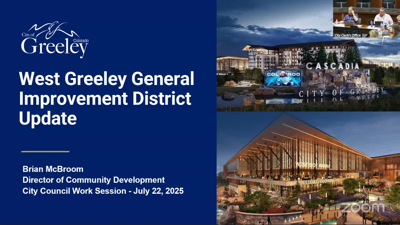 City advances planning for West Greeley general improvement district; council raises questions about scope and property inclusion
