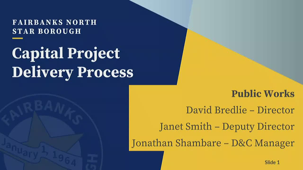 Fairbanks North Star Borough public works outlines FY27 capital process, project delivery and launches project-tracking site