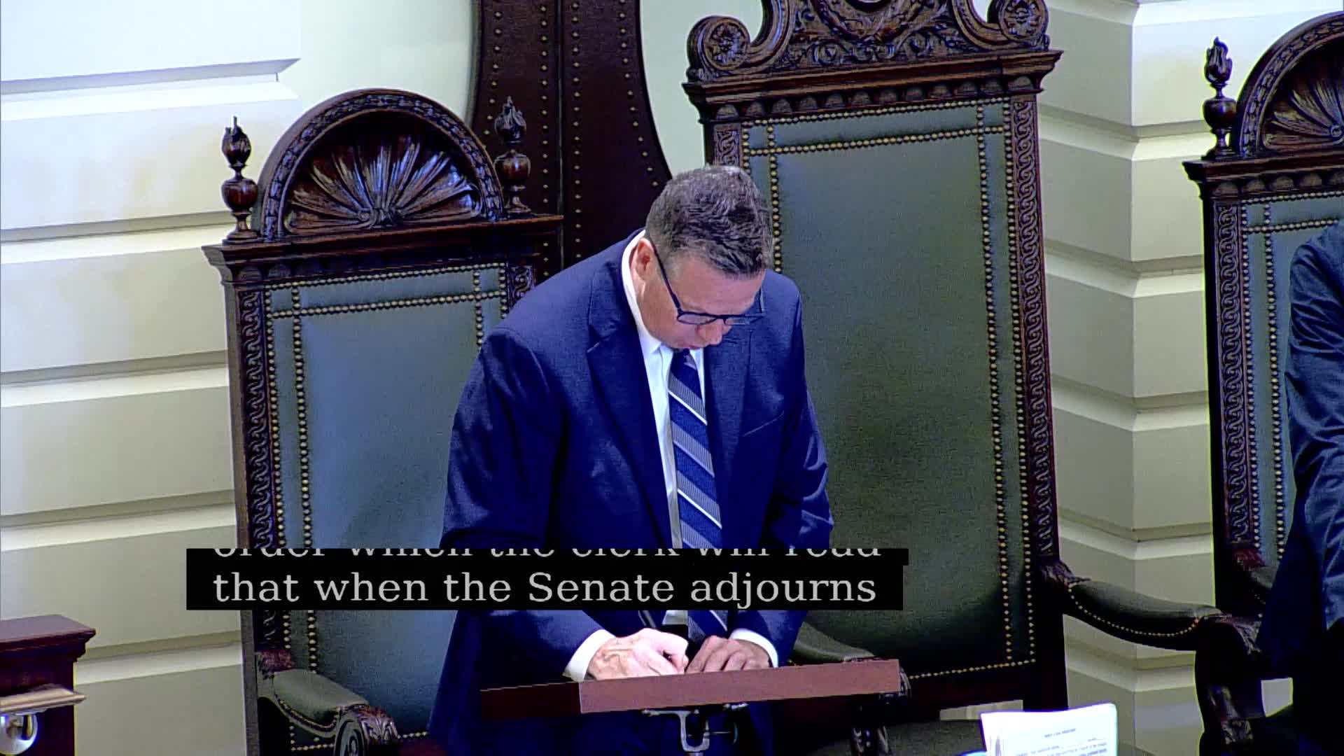 Senate suspends joint rules, refers House petitions and enacts a town special-election bill