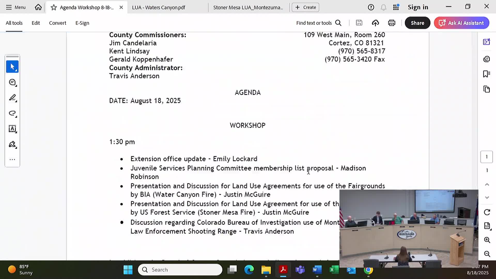 Madison Robinson presents juvenile services plan to Colorado Youth Detention Continuum committee