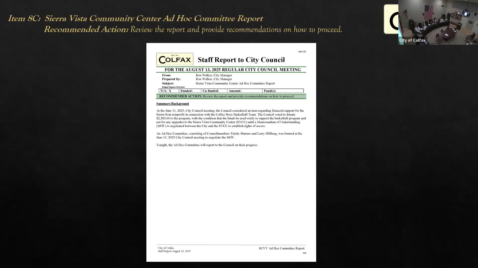 City Discusses Emergency Collaboration Agreement with Local Nonprofits