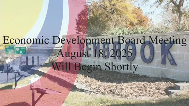 Bimbrook Economic Development Corporation reports July financials and adjourns executive session
