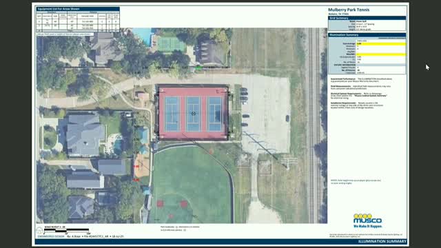 Council Approves $146K Lighting System for Mulberry Park Tennis Courts