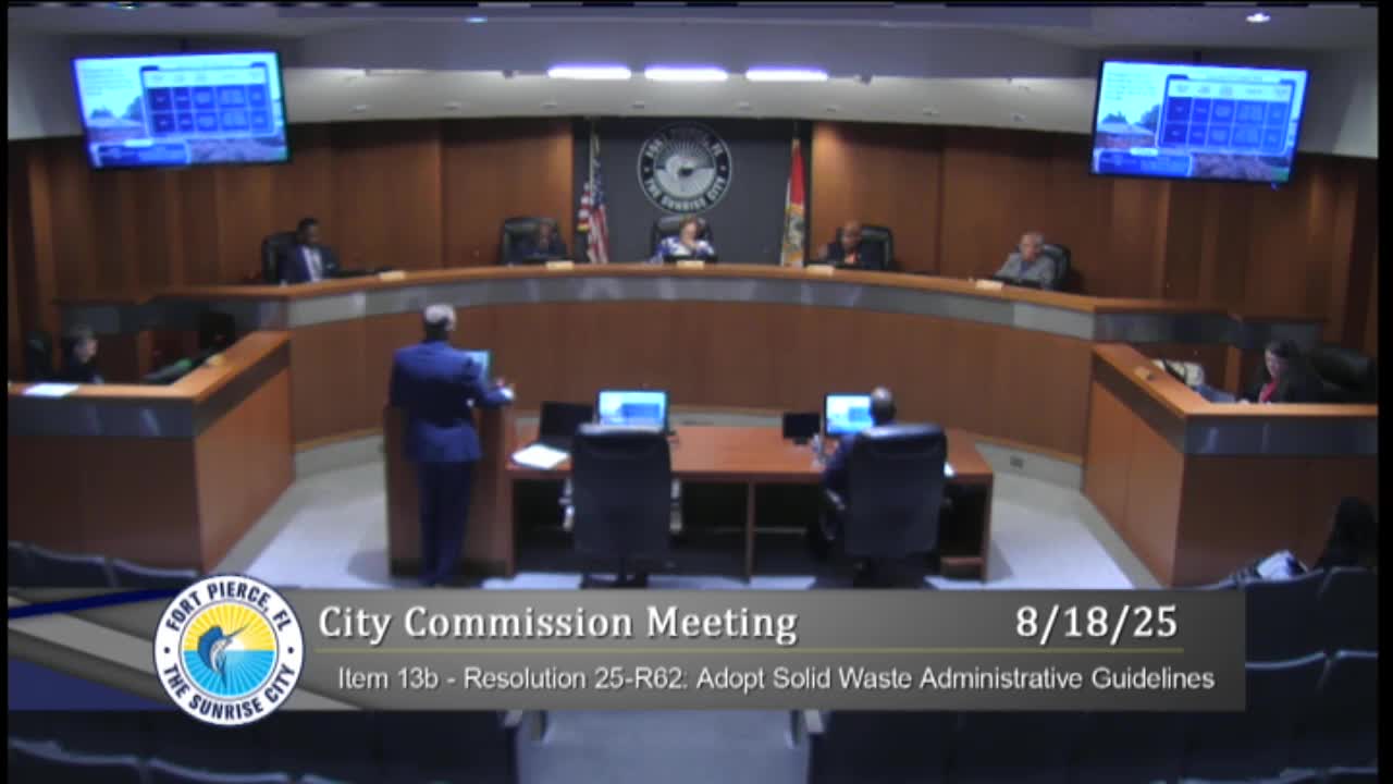 Fort Pierce Commissioners Debate Illegal Dumping Fees and Waste Management Strategies
