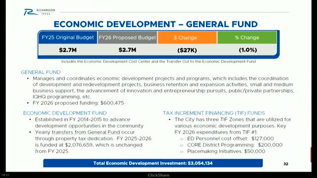 Richardson City Manager Discusses Budget Priorities Amid Rising Vacancy Rates