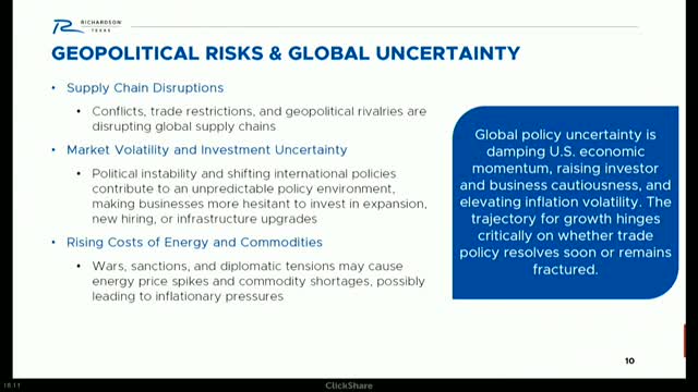 Business Leaders Address Economic Impact of Global Instability on Local Manufacturing Sector