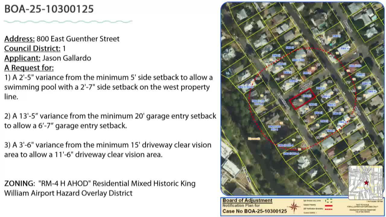 Board of Adjustment Approves Variances for King William Pool and Garage Setbacks