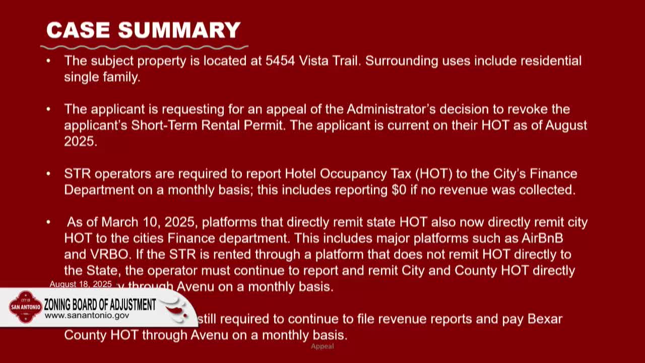 Bexar County Revokes Short Term Rental Permit Due to Tax Reporting Failures