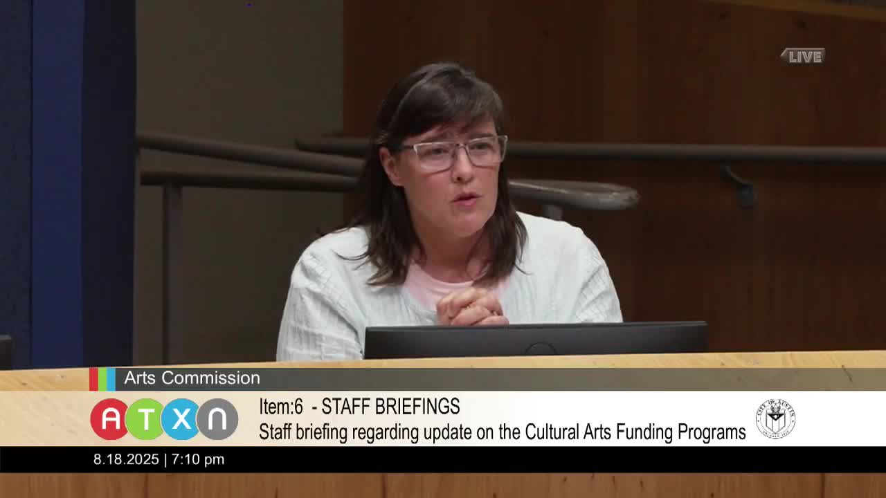 Austin Art Manager Castillo updates on public art program revisions