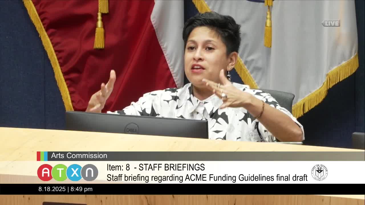 Arts Commission Discusses Fiscal Sponsorship Access for Austin's Creative Communities