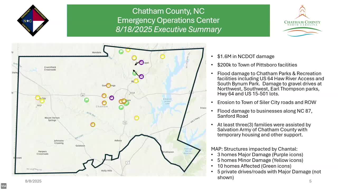 Governor Stein requests federal disaster declaration for Chatham County following damage assessments
