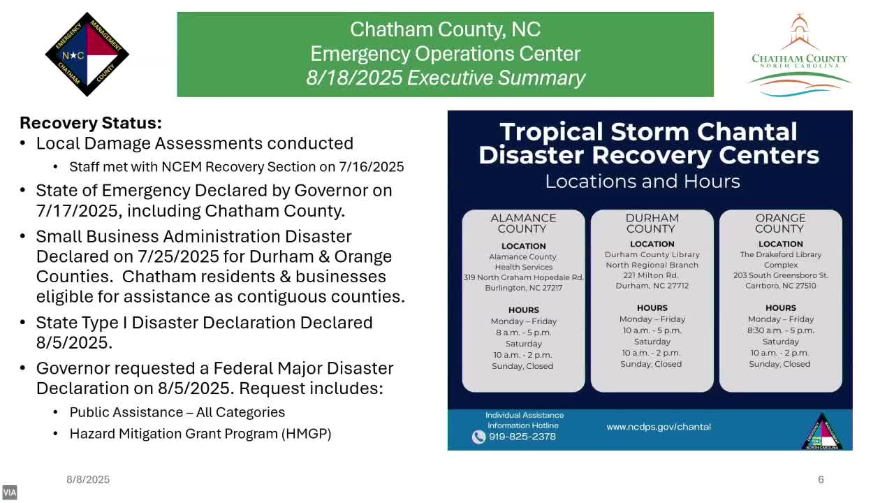 Chatham County Officials Discuss Flood Mitigation and Emergency Preparedness Strategies