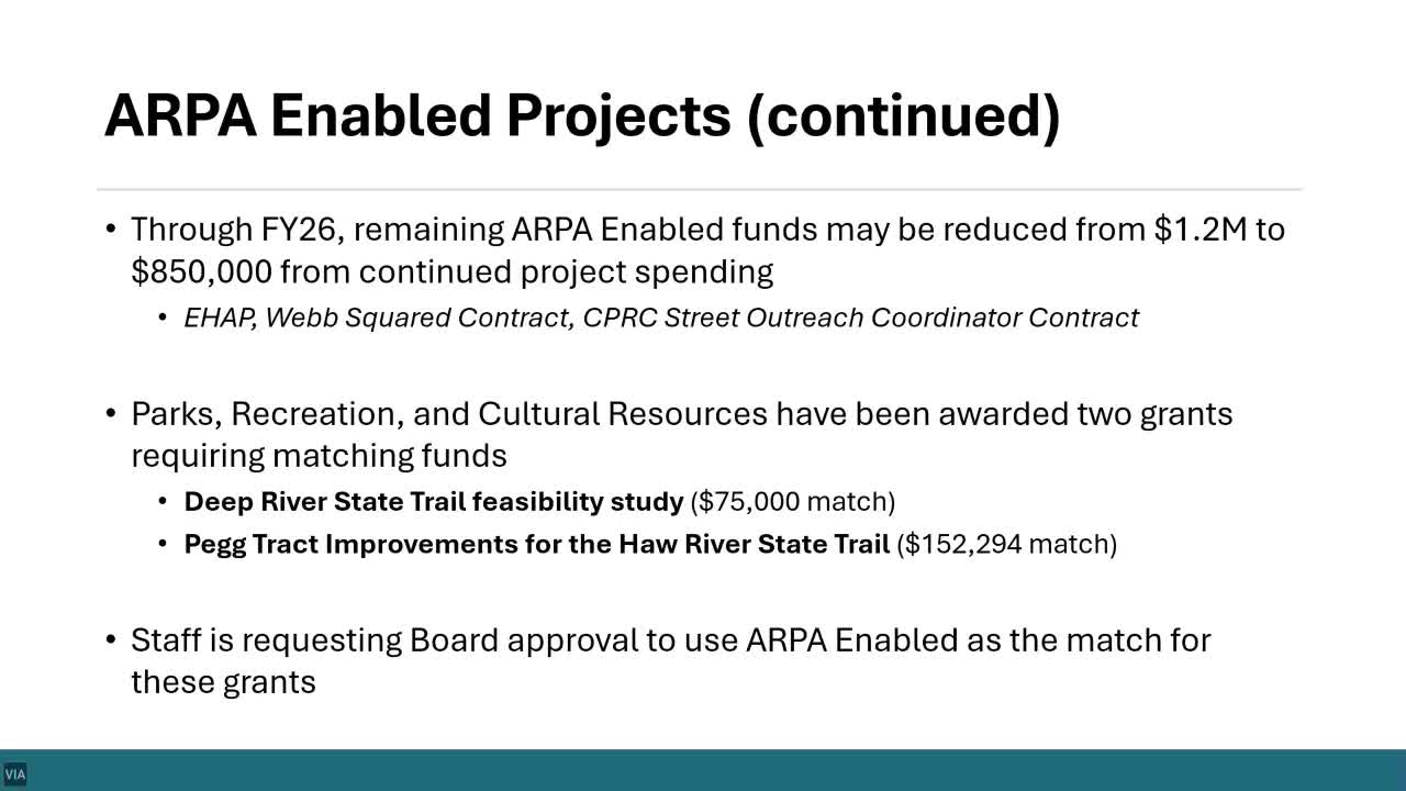 Council Approves ARPA Funds for Deep River State Trail Grants