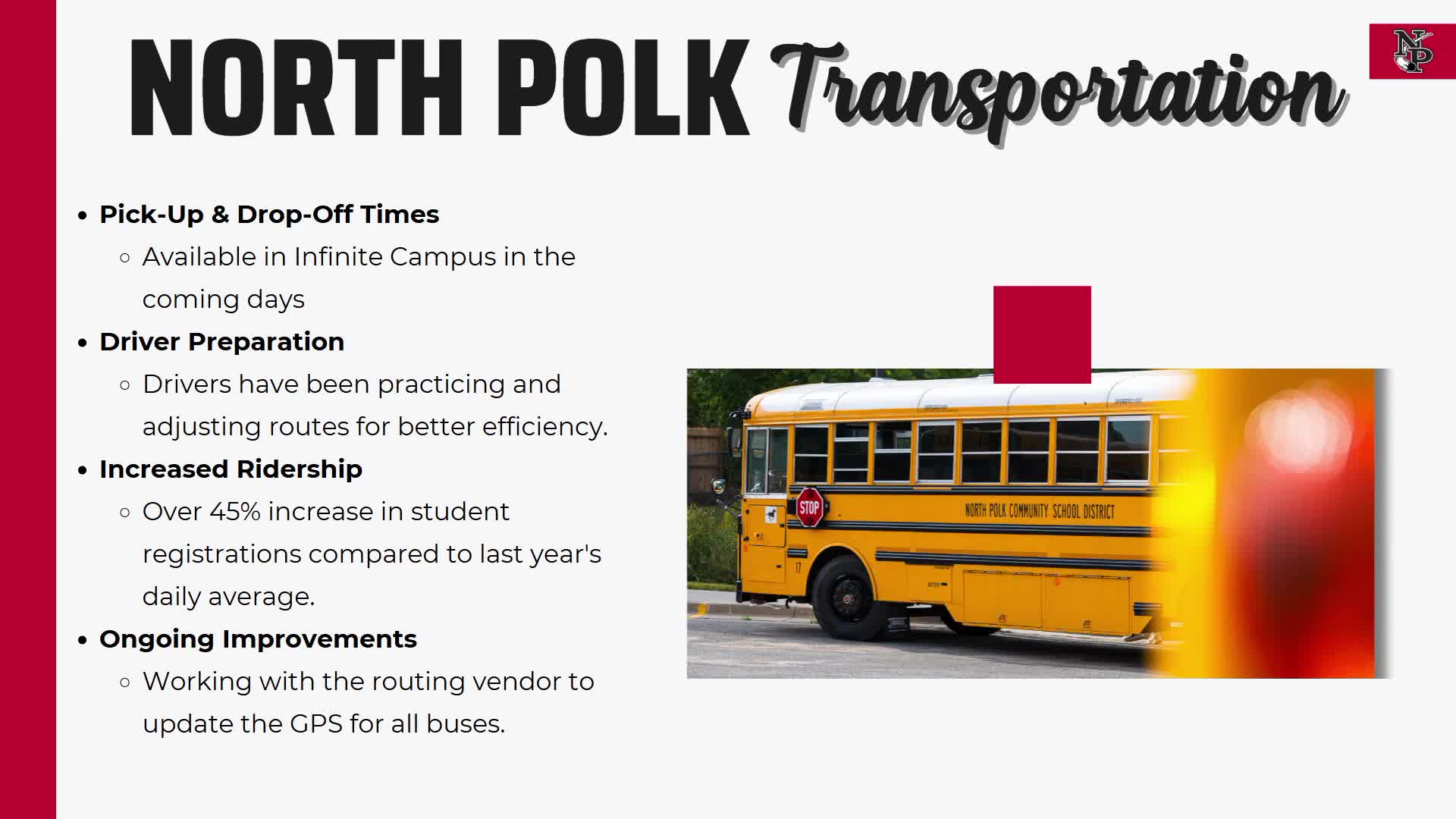 North Polk Schools Prepares for Back to School with Renovations and Student Leadership
