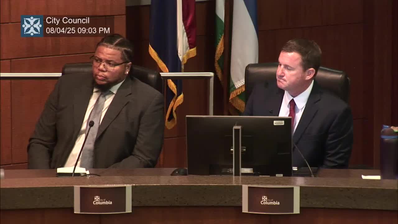 Columbia staff propose multi‑year water rate changes; council holds vote for Aug. 18 after public comment