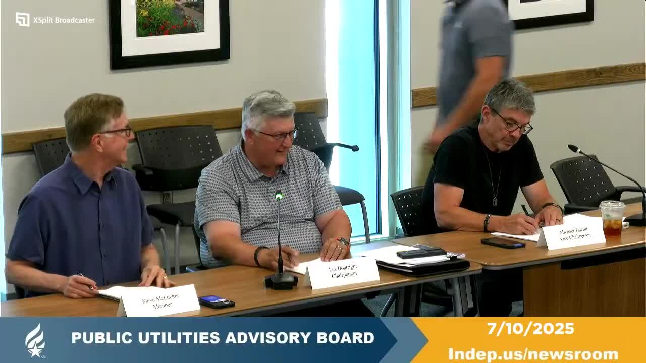 Consultants present two rate paths to cover $25 million sewer capital plan; option that fully funds CIP raises typical bill about $5.50 in 2026