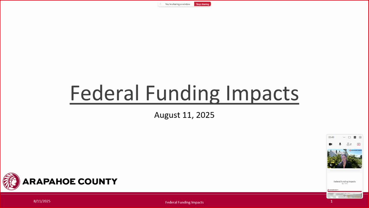 Arapahoe County staff warn federal funding cuts could shrink services as state budget tightens