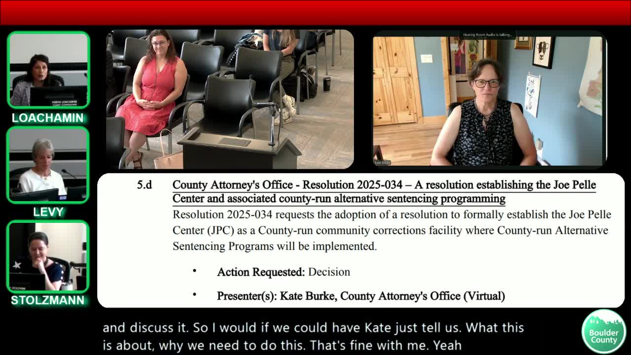 Commissioners table resolution to formally establish Joe Pelley Center, request funding and scope clarifications