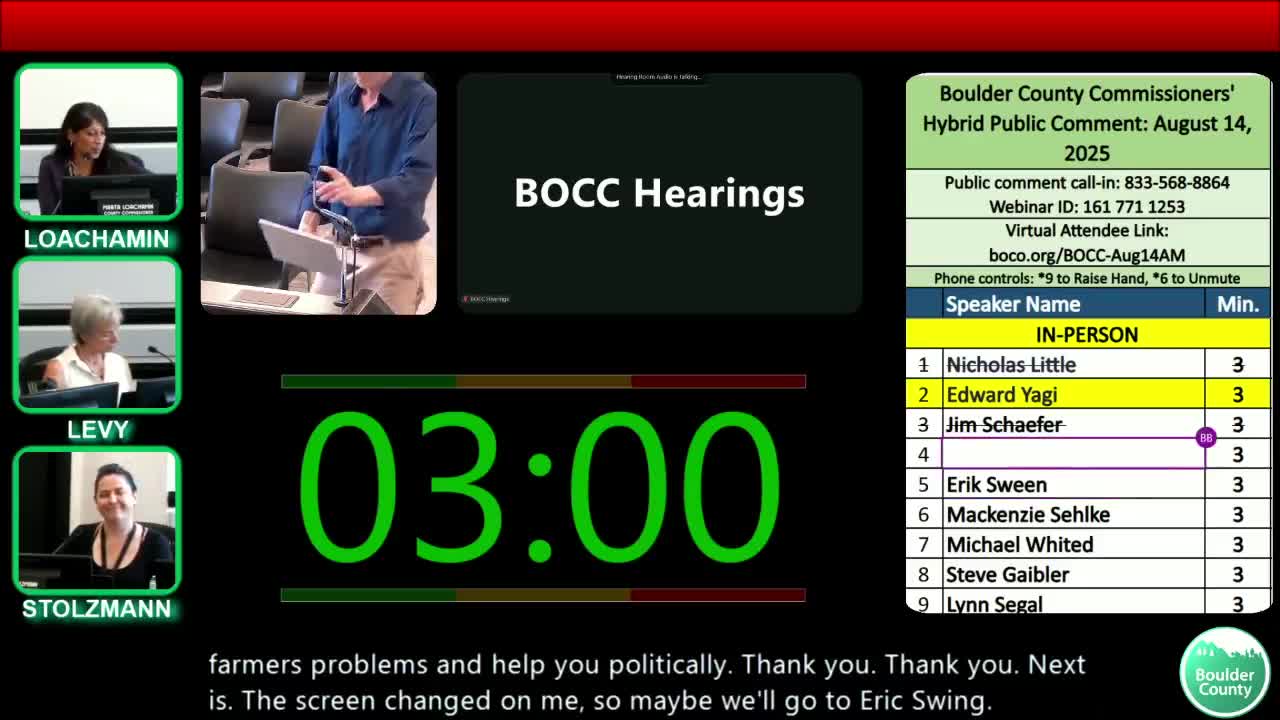 Eldorado Springs residents say land-use change cut allowable home size; ask commissioners for flexibility