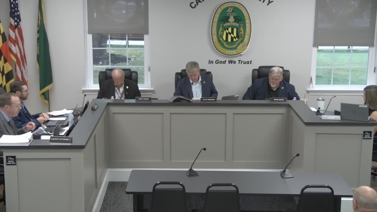 Caroline County Commissioners Discuss Legislative Bills on Public Nuisances and Solar Ordinance
