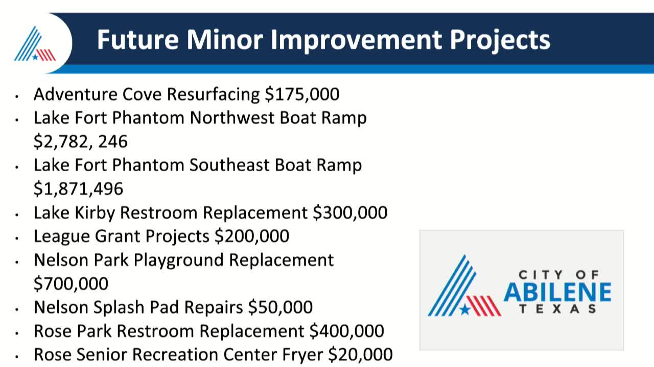 City Plans Boat Ramp Extensions and Park Upgrades for Lake Fort Phantom and Rose Park