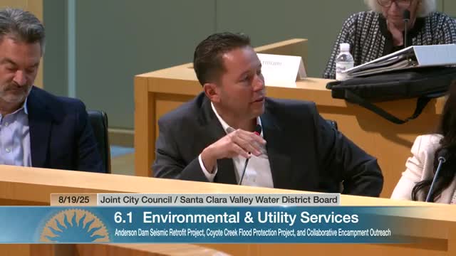 City Council Discusses Water Conservation and Anderson Dam Seismic Retrofit Challenges