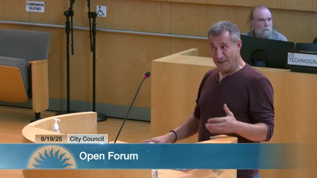 Veteran Azazel Holmquist Addresses San Jose Council Over Police Treatment Incident