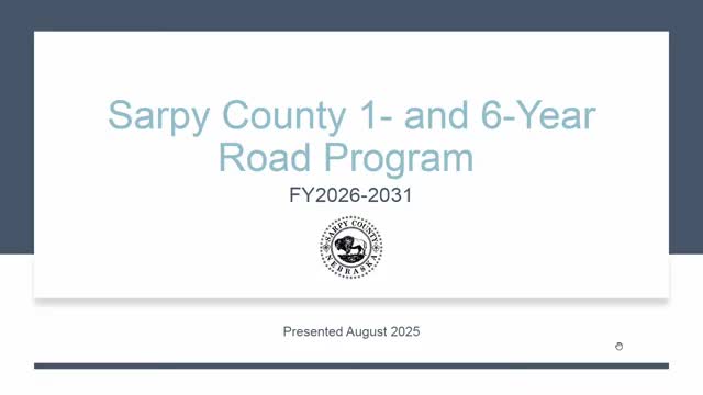 Sarpy County Board unveils $298 million infrastructure plan including South Sarpy Expressway funding