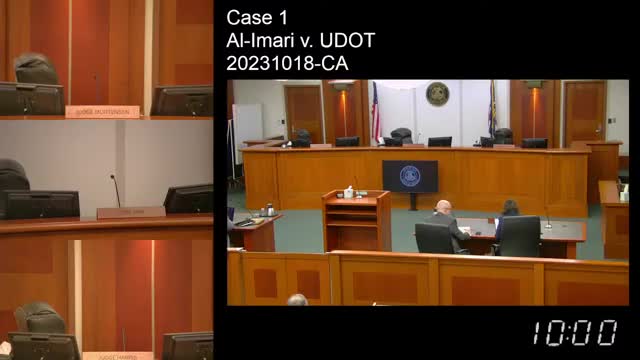 Court of Appeals Hears Al Imari Versus UDOT Case During Oral Arguments