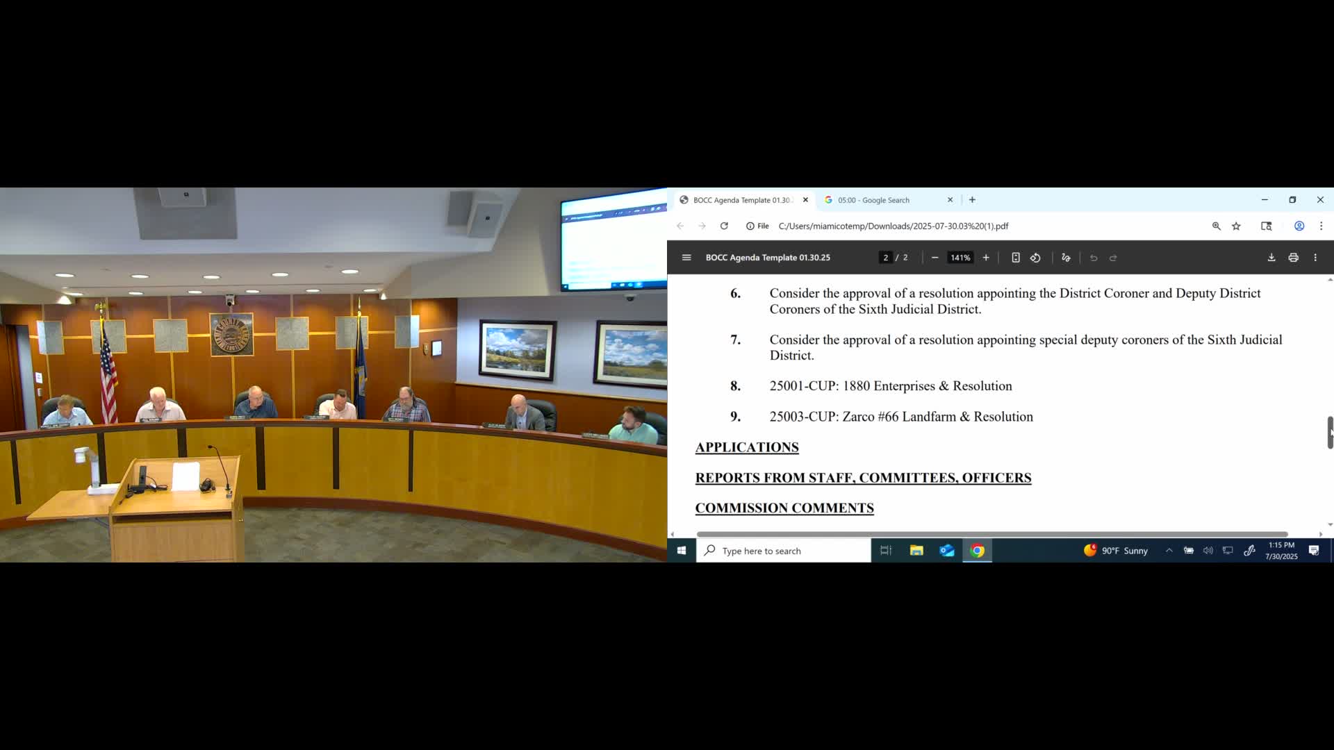 Commission appoints forensic medical provider as district coroner and names special deputy coroners