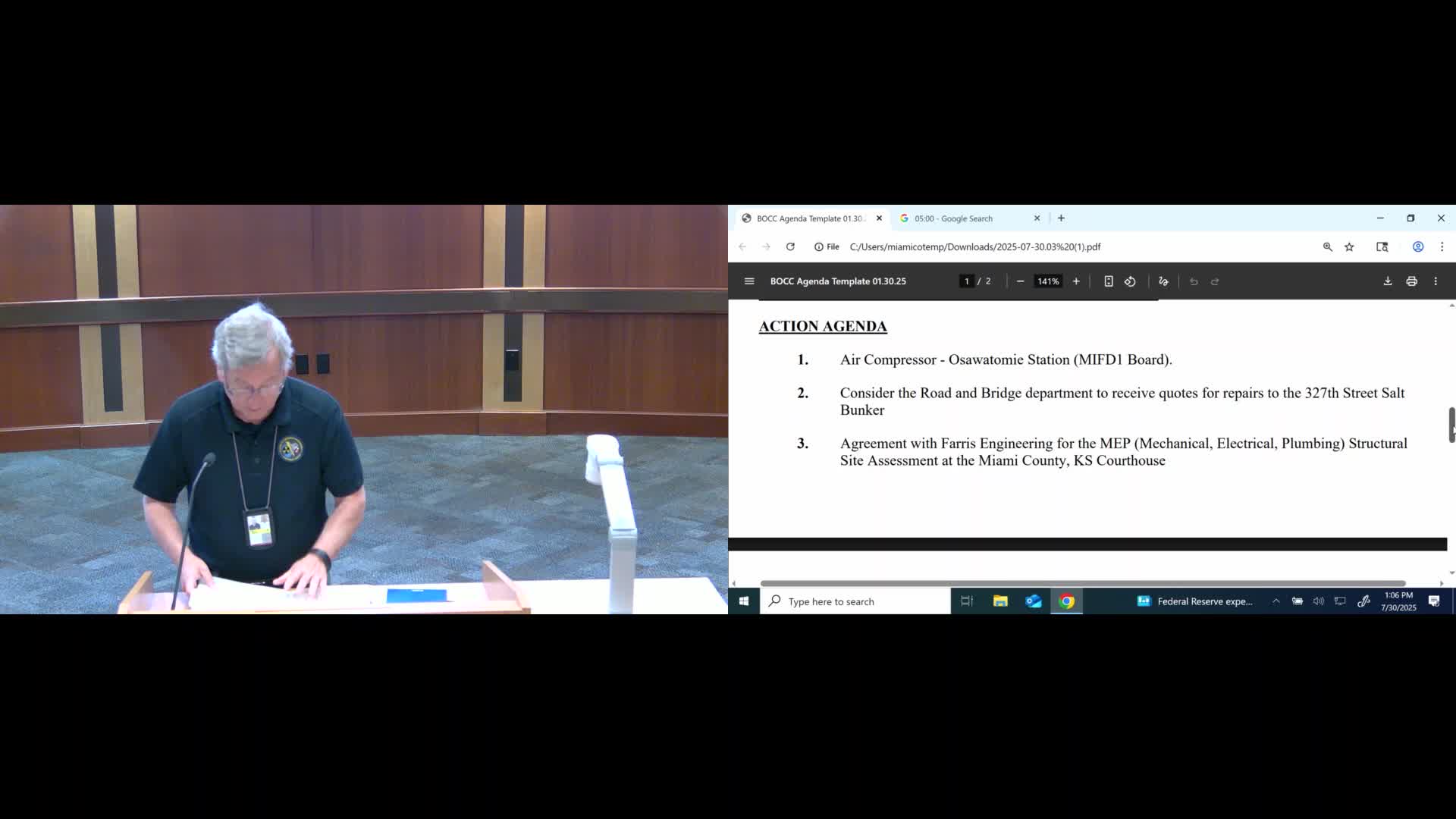 Commission approves early purchase of Oshawaewamie fire station air compressor at discounted price