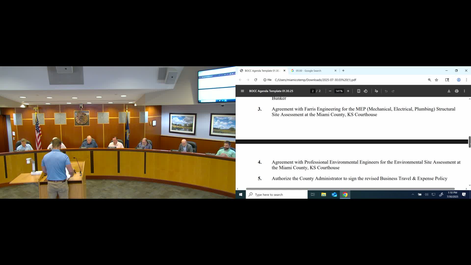 Commission OKs contracts for courthouse mechanical/electrical/plumbing study and environmental site assessment