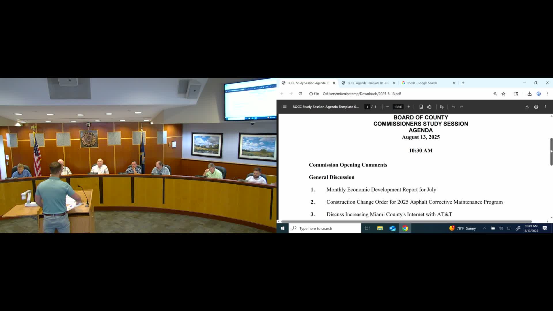 County staff propose change order to add three miles to 2025 asphalt maintenance while remaining within approved budget