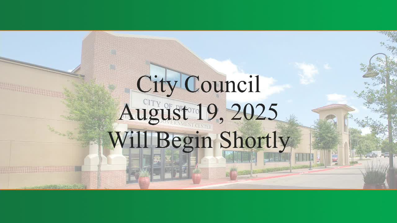 DeSoto City Council convenes for important community meeting